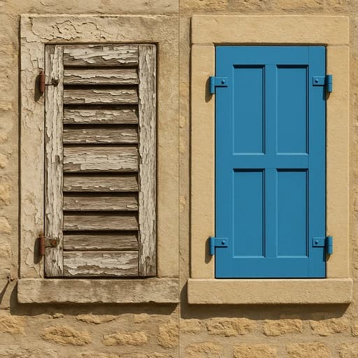 Rénovation de volets – Bois, aluminium & PVC