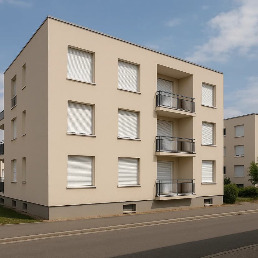 Volets PVC sur immeuble